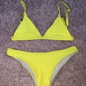 Neon yellow bikini